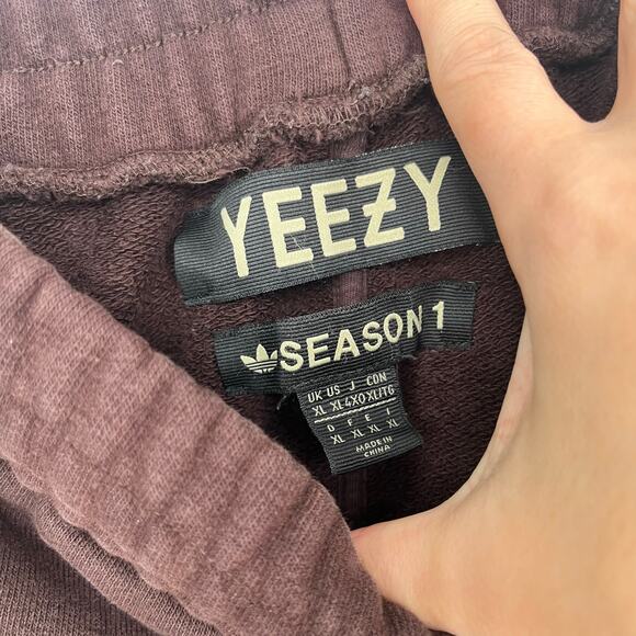 Adidas Yeezy Season 1 Sweatpants Brown Heavyweight Size XL - Picture 3 of 11